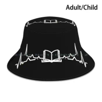 Book Heartbeat Line Bucket Hat Sun Cap Books Reading Reader Bookish Heartbeat Line Potter Fantastic Beasts Hp Brimless Knitted