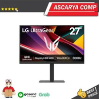 LG UltraGear G6 27G640A-B 27" QHD IPS 300Hz HDR400 USB-C PD 15W Gaming Monitor / Monitor 27 inch