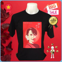 กำลังฮิต ขายดี เสื้อยืด สกรีนลาย Aung San Suu Kyi เสื้อ SAVEMYANMAR เสื้อรูปอองซานซูจี