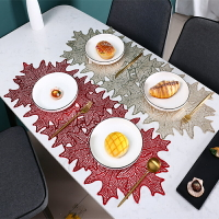 歐美餐桌旗楓葉家用桌面隔熱防滑電視柜桌旗酒店餐桌裝飾長條餐墊