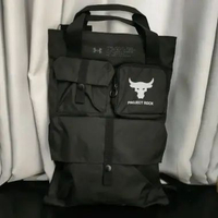 UA x Project Rock Gym sack / Tote Bag / Backpack Black 19L / Tas 100% Original