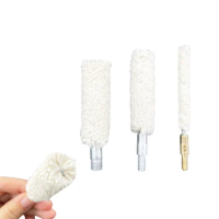 5 Pieces .22 Cal Gun Cleaning Kit Swabs Gun Cleaning Mop Brush for .38/.44 Cal/.45 Cal/12 Gauge Cleaning Supplies