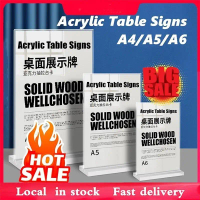 T Shape Transparent Acrylic Stand Acrylic Display Stand Card Holder Display Stand A6 A5 A4