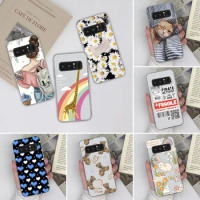 Cases For Samsung Note 8 Fashion Girl Transparent Silicone Mobile Phone Protective Cover For Samsung8 Note8 Soft Funda Bumper