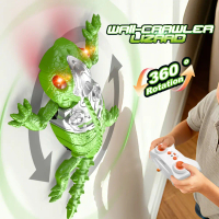 Mainan Tokek Kawalan Jauh Panjat Dinding - Wall Crawler Lizard with 360° Rotation | Hadiah Interakti