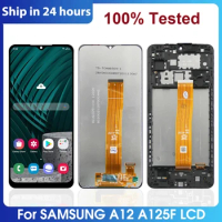 6.5" 100% Tested For Samsung Galaxy A12 LCD Display For Samsung A12 A125F with Frame Touch Screen Digitizer Replacement Parts