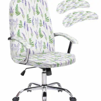 Lavender Texture Elastic Office Chair Cover Gaming Computer Chair Armchair Protector Seat Covers