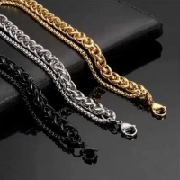 GELANG TITANIUM RANTAI DOBLE LAYER KEREN UNIK TERBARU PRIA WANITA ANTI KARAT BERGARANSI GELANG RANTA