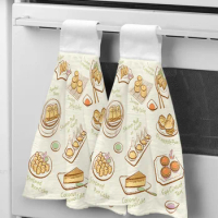Chinese Food Hand Towels Microfiber Absorbent Soft Children Towel Handkerchief Bathroom Kitchen Dishcloth