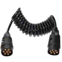 7 Pin Extension Adapter Cable Cord Caravan Trailer Towing Socket Plug Board Wire Connectors Auto Truck Accessories 2M
