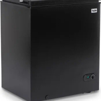 Chest Freezer, 5.0 Cu Ft Deep Freezer with Removable Storage Basket, Black Top Open Door Freezer wit