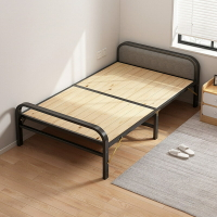 免運 可開發票 折疊床實木床板出租房家用成人簡易午休床單人加固鐵床1.2米小床