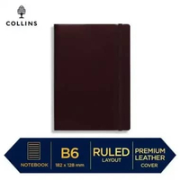 Collins Notebook London B6 Ruled Maroon