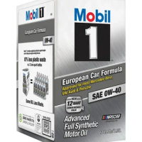 Mobil 1 FS European Car Formula Full Synthetic Motor Oil 0W-40, 12 qt Bag in Box