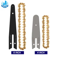 4/6 Inch Gold Chain Guide Electric Chainsaw Chains and Guide Used for Logging and Pruning Chainsaw Parts
