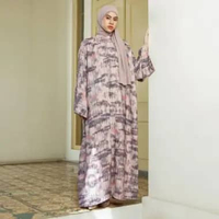 Lozy Hijab - Yura Dress Outer (Long Outer Wanita Bahan Premium) Creamy Peach