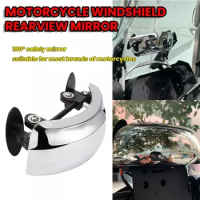 Motorcycle Windshield Wide Angle Rearview Mirror 180° Blind Spot Mirror HD Convex Mirror Motorcycle Dirt Bike Modification Acces