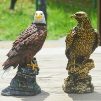 仿真特色小老鷹擺件動物模型工藝品店鋪酒店裝飾園藝設計景觀雕塑
