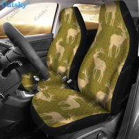 Deers Pattern Print Universal Car Seat Covers Fit for Cars Trucks SUV or Van Auto Seat Cover Protector 2 PCS