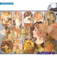 20/30/60PCS Mucha Fairy Stickers Art Painting Beautiful Girl Decals for Laptop Motorcycle Car Bike Skateboard Phone Sticker Toys