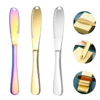 ANYOHOE 3 IN 1 Stainless Steel Butter Knife with Hole Cheese Cutter Cheese Cream Spreader Bread Jam Spatula Kitchen Gadgets