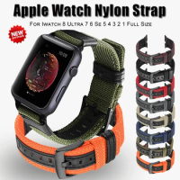 Paracord Sport Nylon Watch Strap for Apple Watch Band 8 Ultra 7 5 4 3 2 41 42mm 44mm 45mm 49mm Replacement WatchBand For iWatch