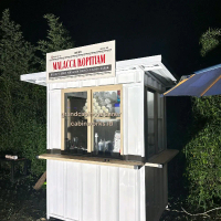BOOTH CONTAINER JUALAN CUSTOM COFFEE SHOP TENANT MAKANAN MODERN AESTETIK PREMIUM