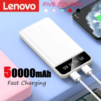 Lenovo 50000mAh High Capacity Fast Charging Power Bank Portable Thin Charger Battery Pack Powerbank for iPhone Huawei Samsung