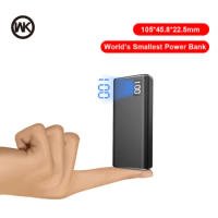 WK 3 Input 2USB Mini Power Bank 10000mAh Metal Portable Charger 10000 mAh Powerbank For iPhone Xiaomi External Battery Poverbank