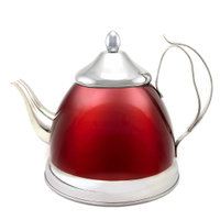 Creative Home NOBILI-TEA 950ml 紅色烤漆不鏽鋼三明治底附濾網沖茶器 茶壺 水壺