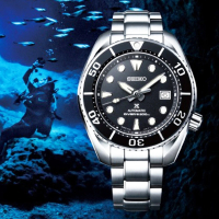 【SEIKO 精工】PROSPEX DIVER SCUBA 200米潛水機械腕錶-黑 鋼帶45mm_SK028(SPB101J1/6R35-00A0D)