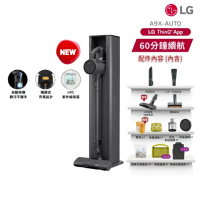 【LG樂金】CordZero™ A9X 自動集塵無線吸塵器 吸頭收納x除蟎x輕量化 A9X-AUTO 永夜灰
