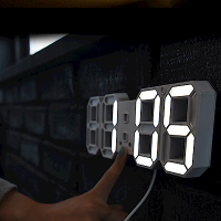 3D LED立體數字鐘(小款) 溫度/日期 電子鬧鐘