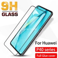 Full Glue Cover Tempered Curved Glass for Huawei P40 P40 Pro P40 Lite Screen Protector HuaweiP40 P40pro Light P40lite P 40 Serie
