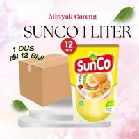 Minyak Goreng Sunco 1 Liter 1 Dus isi 12 Pcs - SunCo 1L Carton Original