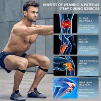 2/1pc Protector Patella Knee Belt Knee Pad Shock Absorption Knee Patella Strap Injury Joint Protection Pressure Protect I4V1