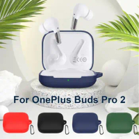 Silicone Headphone Protective Case Anti-drop Dustproof Wireless Earphone Shell Washable Soild Color for OnePlus Buds Pro2