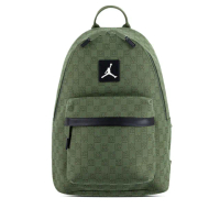 【NIKE 耐吉】JORDAN MONOGRAM BACKPACK 滿版字23 13吋筆電 後背包 綠色(MA0758-EF9)