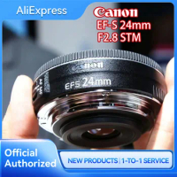 Canon EF-S 24mm F2.8 STM Large Aperture Wide-Angle Fixed Focus Autofocus Landscape APS-C Format Digital SLR Camera Len For 250D