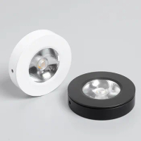 Ultrathin driverless COB led down light 5W 7W 220V led spot lamp surface mounted downlight lighting white black body