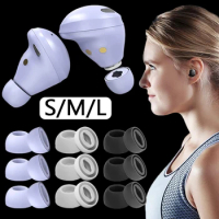 3/2/1 Pair Replacement Ear Tips with Three Sizes S/M/L Soft Silicone Eartips Anti-Slip Earbuds for Samsung Galaxy Buds Pro