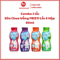 [Combo 2 lốc] Sữa chua uống Fristi vị Đủ Vị 80ml Cho Mọi Lứa Tuổi