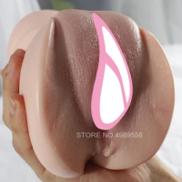 to Pussy Dolls Silicone Realistic Vagina for Men 2 in 1 Man Masturbation Cup Sexshop Male Sex Toys Masturbator Sucking Penis