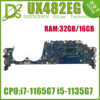 UX482EG Mainboard For ASUS Zenbook Duo 14 UX482EA UX482E UX482 Laptop Motherboard W/i7-1165G7 i5-1135G7 16GB/32GB-RAM 100% Test