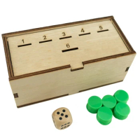 Penny Game Fun Board Game Works Get Rid Of Coins To Win, Coin Game Wood Box +Pennies For 2-6 Players