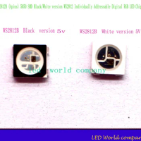 10pcs WS2812B (4pins) 5050 SMD Black/White version WS2812 Individually Addressable Digital RGB LED Chip 5V