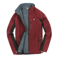美國百分百【全新真品】New Balance 外套 NB 軟殼 夾克 紅黑 防風 防水 保暖 立領 男 S M B573