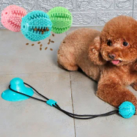 Dog Rope Ball Interactive Tug of War Toy Suction Cup Dog Toys for Aggressive Chewers Puppy Tug Toy Puzzle Toy for Teeth Cleaning