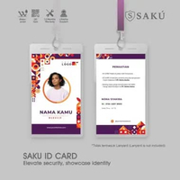 Saku Desain Print Cetak UV ID Card Kantor Custom Design CETAK ONLY 1 SIDE-FLAT