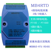 4-channel PT100 Temperature Acquisition Module PT1000 High-precision Thermal Resistance Acquisition Module MODBUS RS485